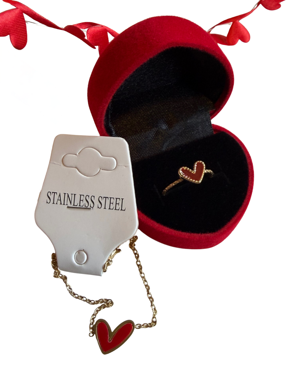 Red Valentine’s gift set for her